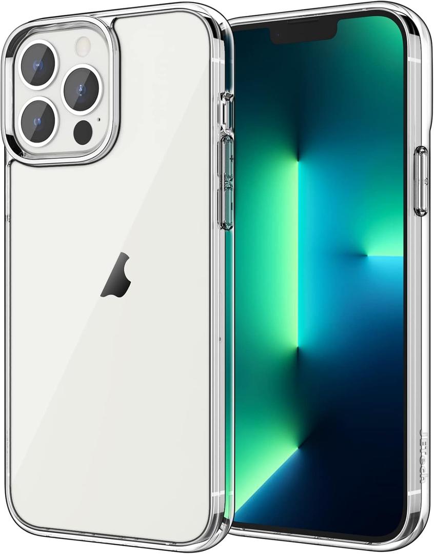 JETech Case for iPhone 13 Pro Max 6.7-Inch, Non-Yellowing Shockproof Phone Bumper Cover, Anti-Scratch Clear Back (Clear)