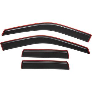 Lightronic Extra Durable Clip-on in-Channel Auto Vent Window Visor, Fits 1999-2004 Jeep Grand Cherokee, UV Protection Rain Guard, Original Wind Deflector, No-Drill Easy Install, Dark Smoke, 4-Pcs