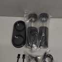 Electric Salt and Pepper Grinder Set - Rechargeable Automatic Salt and Pepper Shakers, Kitchen Appliances with External Adjustable Coarseness, Larger Hopper for Cooking, Home Gifts (2 Pack, Black/Black)