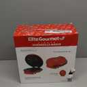 Elite Gourmet EQD-118 Electric Non-Stick 11" Quesadilla Maker, Easy-Slice 6-Wedge, Grilled Cheese Corn Flour Tortilla Snacks, Red