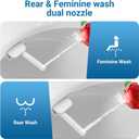 Bidet Toilet Seat Round, Non-Electric Bidet Attachment for Toilet with Self-Cleaning Nozzle, Adjustable Water Pressure, White PP Material, Easy to Install Toilet Seat Bidet for Bathroom Use