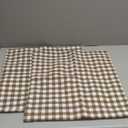 CARRIE HOME Outdoor Khaki and White Buffalo Plaid Pillow Covers 20x20 Set of 2, Khaki White Gingham Check Pillows Decorative Throw Pillow Covers, 20 x 20 Buffalo Plaid Pillow Covers for Couch