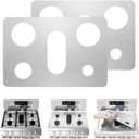2 Pack Stove Top Protector for Samsung and LG Gas Stove Range, Reusable Gas Stove Burner Liners, for Model LDG4315 LRG4115 LRG4113 LDG4313 LRGL5821 LRGL5825 LRGL5925 LSGL6335DF, 0.3MM Silver