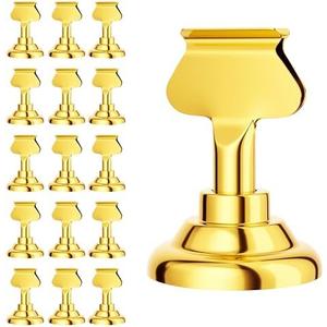Urban Deco 13Pieces Table Card Holder Place Card Holders 1.7 inches Gold Steel Card Holders for Photos, Food Signs, Memo Notes, Weddings, Restaurants, Birthdays. (Gold)