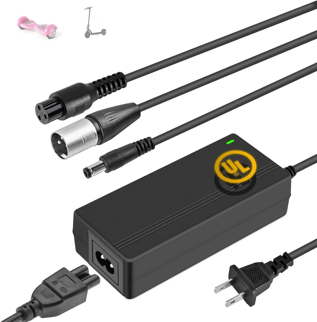 Electric Scooter Charger for Gotrax,Jetson, Razor MX350,Replacement for 24V/25.2V/25.6V/25.9V Battery Charger,UL Certified