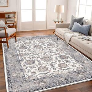 9x12 Washable Area Rug Medallion Distressed Design Boho Medallion Non-Shedding Easy Care Ideal for High Traffic Areas in Living Room Bedroom Kitchen Office Coffee Table Large Carpet (9' x 12' (Rectangular), Blue and White) 9x12 Washable Area Rug Medallion Distressed Design Boho Medallion Non-Shedding Easy Care Ideal for High Traffic Areas in Living Room Bedroom Kitchen Office Coffee Table Large Carpet (9' x 12' (Rectangular), Blue and White)