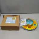 Potaroma Dog Puzzle Toy 2 Levels, Slow Feeder, Pup Food Treat Feeding Dispenser for IQ Training and Entertainment for All Breeds 4.2 Inch Height (Yellow Blue)