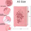 Lined Journal Notebook 365 Pages, A5 Leather Journals for Writing Women & Men, Hardcover Notebook with 100GSM Thick Paper, Daily Journal Notebook for Travel, Work, School, Note Taking, College Ruled