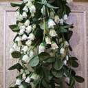 VRCT White Make in India Hanging Artificial Orchid Flowers Bunch for Home Decoration Wedding Decoration