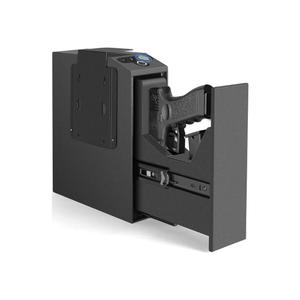 Biometric Slider Handgun Gun Safe for Nightstand, Desk, Bed Side,Truck - Auto Sliding Door Hand Gun Safe for Pistol -with Fingerprint, PIN Code, KEY Access