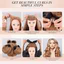 Heatless Curlers, Heatless Curls Overnight Set for Women, No Heat Hair Curlers to Sleep In, Jumbo Overnight Curls with Blowout Rods for Long Hair (Black, 3 Pack Curling Rod with 1 Scarf)