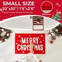 TYUU Christmas Bathroom Rugs, Extra Soft Absorbent Bath Rug Non Slip Washable Bathroom Mat Holiday Xmas Home Decor Indoor Bath Mat, Merry Christmas, 20"x30"