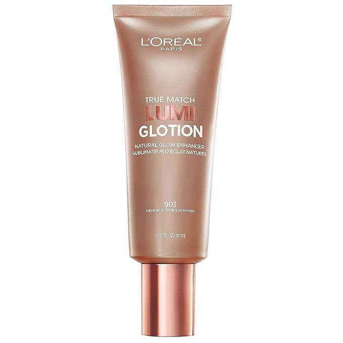 L'Oreal Paris Makeup True Match Lumi Glotion, Natural Glow Enhancer, Illuminator Highlighter, Bronzing Drops For a SunKissed Glow, 903 Medium