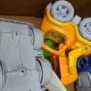 Green Toys Construction Vehicle Includes Scooper, Dumper, Mixer, 1 Character- 3 Pack - 4C