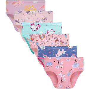 Boboking Soft Cotton Underwear Toddler Girls'Briefs Soft Undies (8, Pink/Owl)