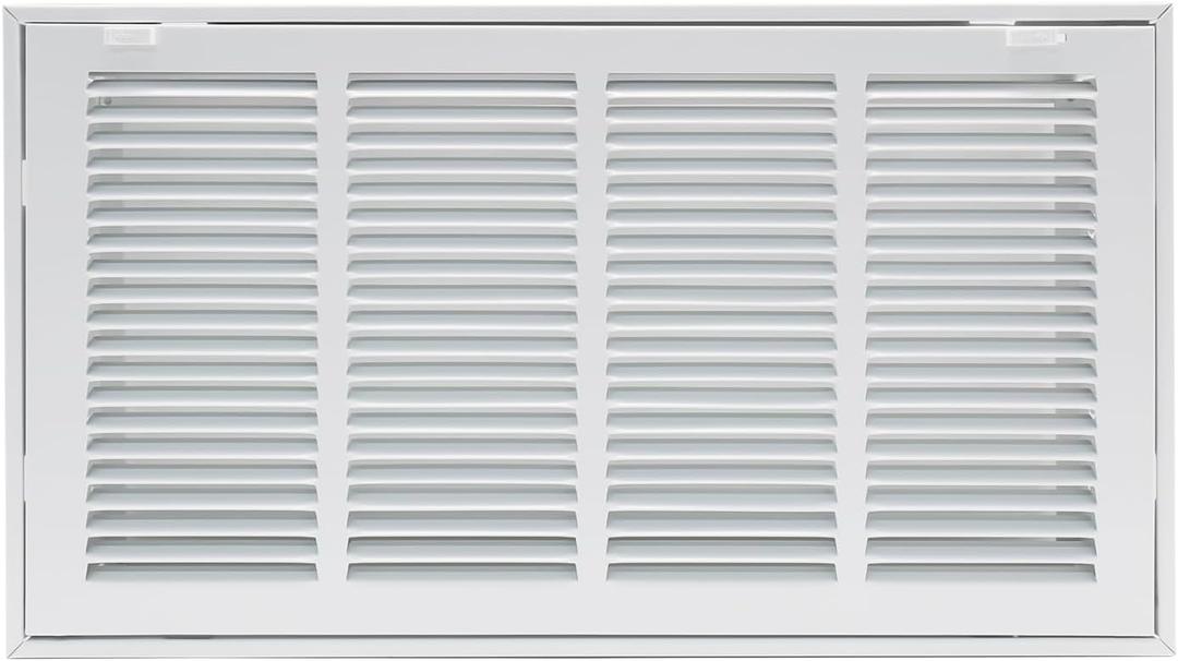 Howeall 20"W x 10"H [Duct Opening Size] Steel Return Air Filter Grille - Removable Face/Door for 1 inch Filters -HVAC Vent Cover Grill - White [Outer Dimensions: 22 5/8"W X 12 5/8"H]