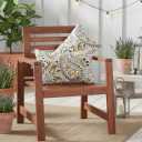 Set of 2 Outdoor Throw Pillows 19 x 12 Inch – Reversible Rectangle Patio Accent Pillows – Weather-Resistant Polyester Fabric – Eco-Friendly Recycled Polyfiber Fill – Arctic Paisley