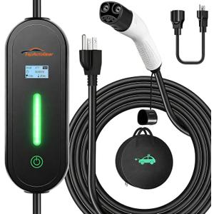 TopAutoGear Level 1 & 2 Portable EV Charger for Tesla 8-16A