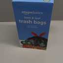 Amazon Basics 39 Gallon Lawn & Leaf Heavy Duty Drawstring Trash Bags, 20% Post Consumer Recycled, 40 Count, Black