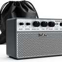 Yuer BA-10Pro 10W Acoustic Guitar Amp, Portable Vocal & Guitar Amplifier with Digital Delay/Reverb Effect Headphone Jack/OTG Wireless Small Guitars Amp for Recording, Practice, Travel with Carry Bag