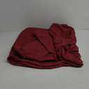 Zipper Fitted Sheet - Full Size, 8 Inch Deep Pocket, Hotel Quality Brushed Microfiber Bottom Sheet, Soft Wrinkle-Free, Shrinkage and Fade Resistant, 1 Fitted Sheet Only (Burgundy)