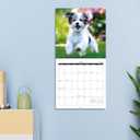 4 x 2026 Wall Calendar - Calendar 2026: January 2026 - December 2026, 12" x 24" (Opened), Full Page Monthly View, Thick & Sturdy Paper for Gift, Perfect Calendar Organizing & Planning - Dogs Theme (Green)