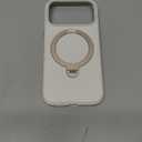 TORRAS Q3 Silicone 360 Spin for iPhone 17 Pro Case with Stand, Fit for MagSafe, Magnetic Ring Kickstand with Camera Control, Liquid Silicone Rubber Soft Phone Case for iPhone 17 Pro 6.3'', Light Ivory