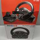 SUBSONIC - Superdrive SV250 Steering Wheel. Racing Wheel with pedals and Gearshift Paddles - 22 cm Diameter, 180 Roation Angle - For Nintendo Switch 2 - Switch - PS4 - Xbox Series X/S, Xbox One & PC