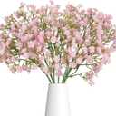 Pink Babys Breath Artificial Flowers, 5 Stems Real Touch Gypsophila Faux Flowers, 18.9" Fake Baby Breath Realistic Floral for Wedding Bouquet, Centerpieces, Home Party Decor (Light Pink)