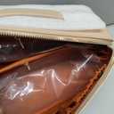 Large Capacity Travel Cosmetic Bag - Portable Makeup Bags for Women Waterproof PU Leather Checkered Makeup Organizer Bag with Dividers and Handle,Toiletry Bag for Cosmetics (Medium, Khaki)