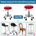 uxcell 4 Pack Stool Covers Round, 16-18 Inch Bar Stool Covers Washable Dustproof Slipcover Seat Cushion with Elastic for Bar Kitchen Living Room Decor, Black