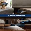 Corded Vacuum Cleaners For Home, 500W Powerful Suction With Dual HEPA Filters, LED Lights & 16.7ft Power Cord, One-Touch Release Dust Cup, Converts To Handheld Vacuum For Pet Hair Hard Floor (VA002)