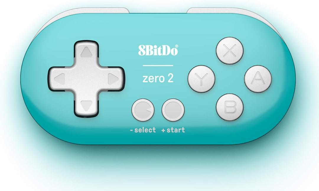 Nargos 8Bitdo Zero 2 Bluetooth Key Chain Sized Mini Controller for Nintendo Switch, Windows, Android and macOS (Turquoise Edition)