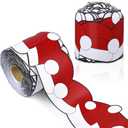 Panelee Christmas Santa Hat Border 68.9 Feet Bulletin Board Border Christmas Hat Cute Decor for Classroom Bulletin Boards Chalkboard Wall Decor