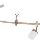 Catalina Lighting 96" 6-Light Integrated LED Flex Track Spotlight Ceiling Light, Brushed Nickel, for Kitchen, Living Room, Home Lighting