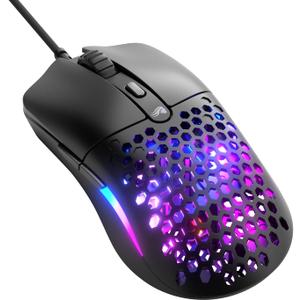 GLORIOUS Model O Eternal Ultralight RGB Gaming Mouse - Wired - 55g Lightweight - Customizable RGB Lighting - 6 Programmable Buttons - Symmetrical Design - 12K DPI Optical Sensor - PC/Mac - Black