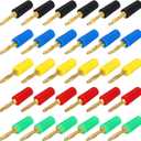 MECCANIXITY 20 Pcs 2mm Banana Plugs, 10A 6mm OD 26.5mm Length Speaker Wire Cable Plugs Connectors, Banana Jack Connector for Speaker Wire Audio Cable, 5 Colors