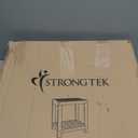 StrongTek Premium Teak Shower Bench, Durable Spa Stool with Storage, Comfortable Seating for Showering, Elegant Bathroom Furniture, Ideal for Seniors, Perfect for Shower, Bath, or Garden Use