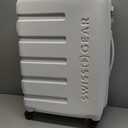 SwissGear 7366 Hardside Expandable Luggage with Spinner Wheels, White, Checked-Medium 23-Inch