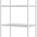 HOMEFORT 4-Shelving Unit, Adjustable Wire Shelving, Metal Wire Shelf Rack Organizer for Kitchen, Pantry, Closet, Bathroom, Laundry, White,21" W x 11" D x 41" H, 21"W x 11"D x 43"H