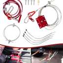 Flat Tow Breakaway Cable System for RV Towing, Ready Stop Device with Supplemental Safety Cable Kit for Tow Bars and Flat Towed Vehicles