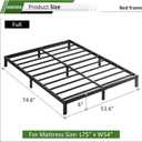EMODA 6 Inch Full Size Bed Frame Heavy Duty Metal Platform No Box Spring Needed, Easy Assembly Noise Free, Black
