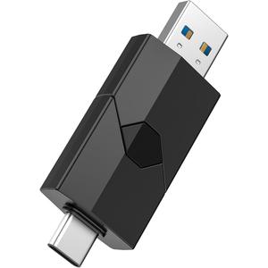 RAOYI 128GB USB C Flash Drive 2 in 1 Type C + USB 3.0 Flash Drive Dual OTG Retractable Type-C Thumb Drive Portable USB-C Memory Stick for iPhone 15 iPad Pro Android Smartphone Tablet PC (Black)