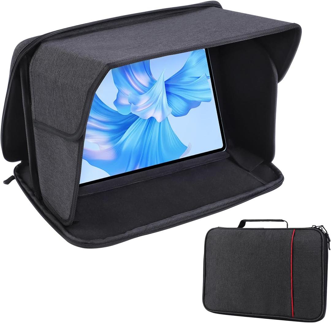 iPad Sun Shade Tablet Sleeve Case for 12-12.5 inch, iPad Sun Glare Shield Tablet Shield Cover Protective Sunshade Travel Tablets Bag, 12-12.5''