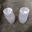 ZOFORTY 20 PCS 50 oz Slime Containers with Lids and Handles, Plastic 1500ml Storage Containers, Clear Slime Storage Case for Slime DIY Art Craft, Pigment, Small Tools, Part Material