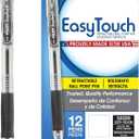 PILOT EasyTouch Refillable & Retractable Ballpoint Pens, Medium Point, Black Ink, 12-Pack (32220)