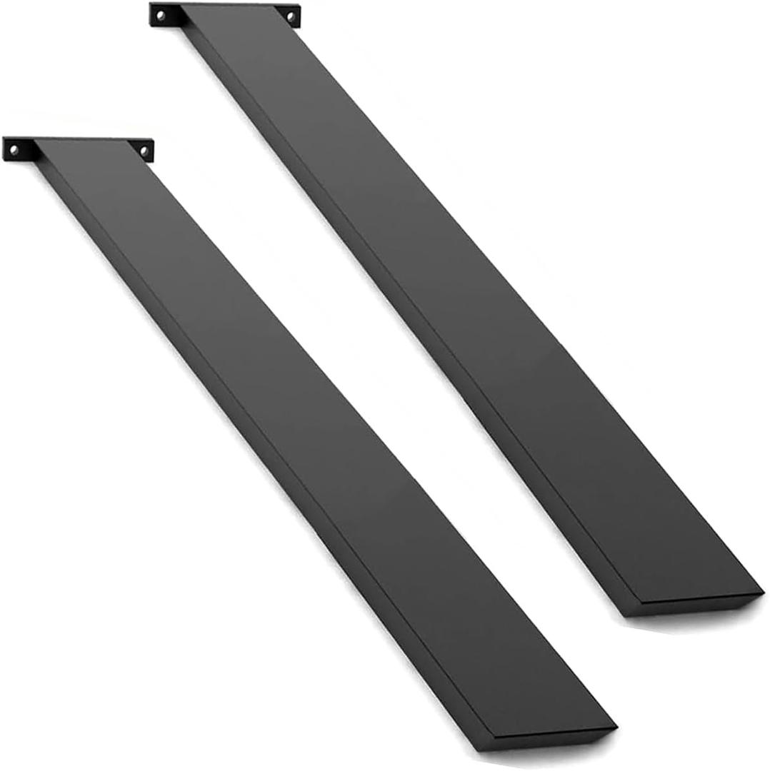 Hidden Island Countertop Support Bracket 2 Pack Black 34 Inch Heavy Duty Granite Countertop Bracket Iron Island Support Brackets for Granite Quartz Wood