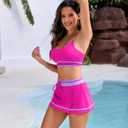 RIHOAS Women's Bikini with Swim Skirt -2026 Tummy Control Two Piece Bathing Suit High Waisted Push Up Swimwear for Beach Pool