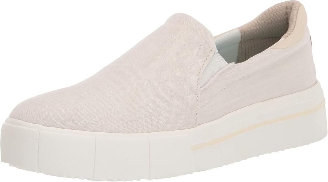 Dr. Scholl's Shoes Women's Happiness Lo Sneaker (11, White Fabric)