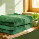 2 x Sarybei St Patrick's Day Bathroom Towel - 2 Pcs Large Pure Cotton Green Shamrocks Towels Set - Ultra Absorbent Hand Towels for Home Kitchen Irish Decorations